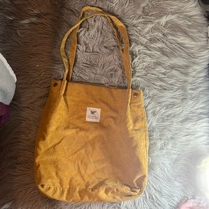 Mustard Yellow Corduroy Tote Bag